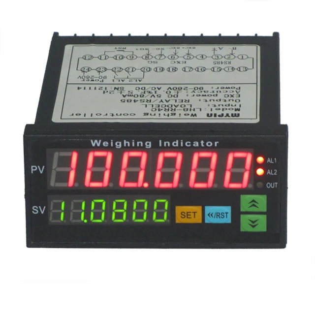 DN8 4-20mA Output Digital Loadcell Load Cell Weighing Sensor Indicator/Big 4 LED Display 24VDC/AC220V (IBEST)