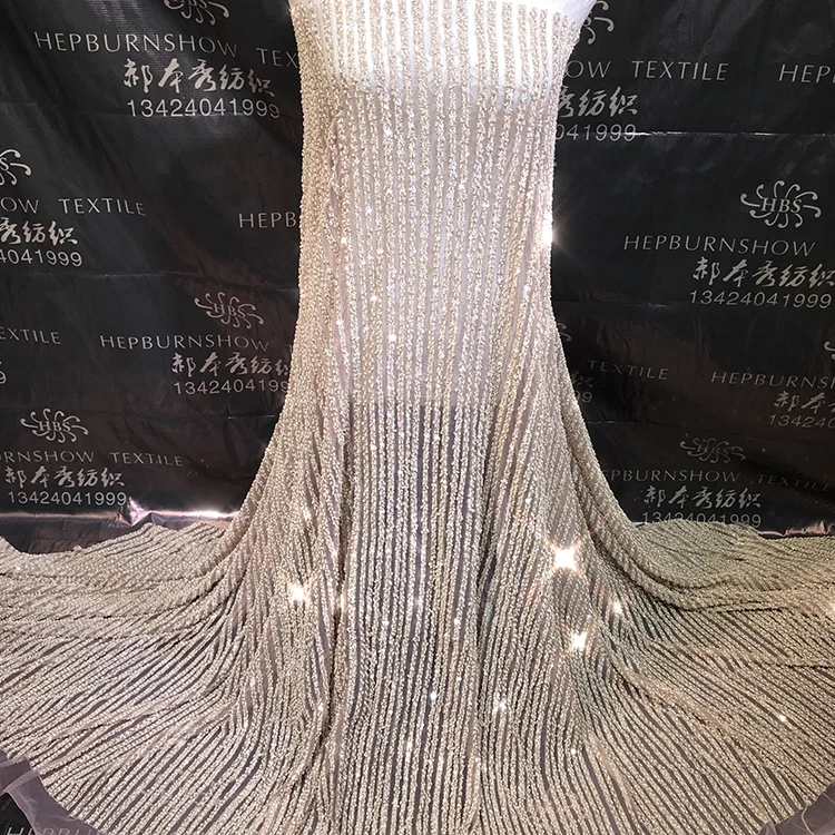 Дешевая ручная вышивка дизайн вышивкой бисером свадебные кружевная ткань