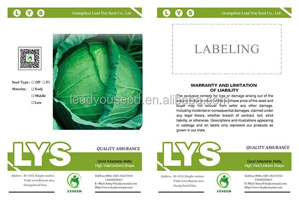 
C05 Xiaguan heat resistant 60 days f1 hybrid cabbage seeds 