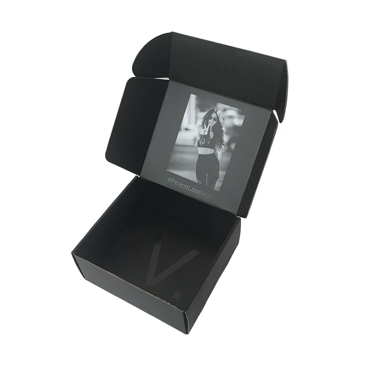 Custom Cardboard Refinishing Cosmetic Folding Lacquer Wholesale Tube Luxury Black Box For Tv With Eva Insert