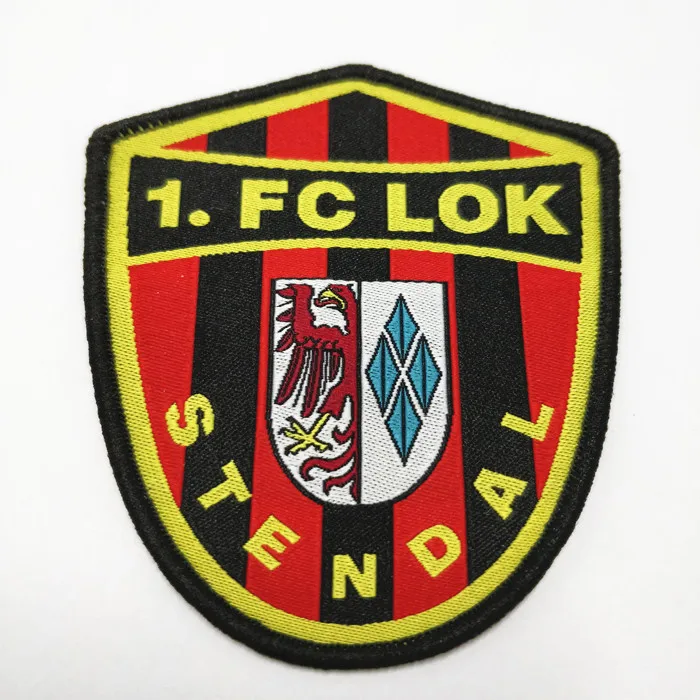 Customized football team embroidered woven badges