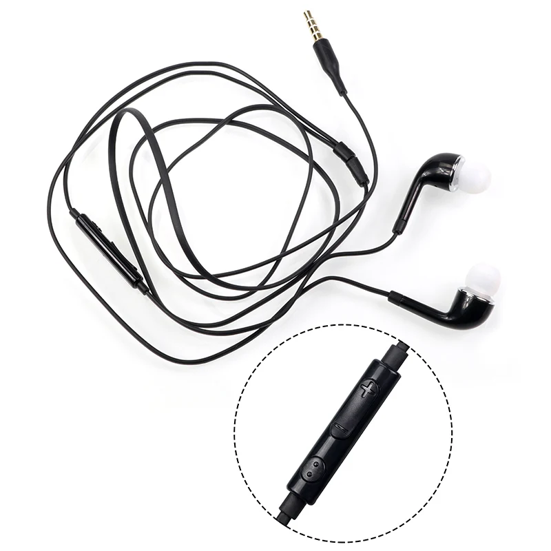 Headphones 3.5mm Jack Earphone Earbuds Stereo Wired Headset with Mic for Iphone   Samsung S4 S5