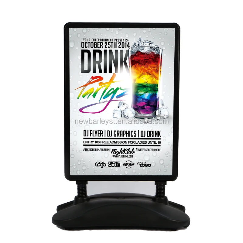 A1 Water-base stand  Pavement Sign  stand  Snap Frame double  side  Display Stand