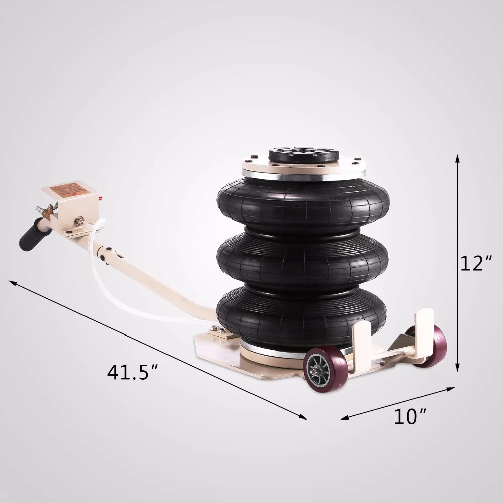 6600LBS тройной воздушная подушка для автомобиля, сертификат качества ce и gs Домкрат Пневматический домкрат 3t