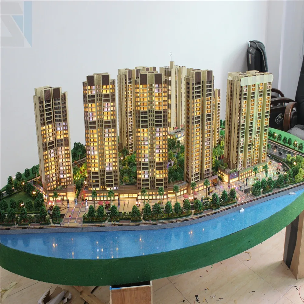 Architectural Building Model Supplier, 1: 100 Scale for Green House scale 3d model maker