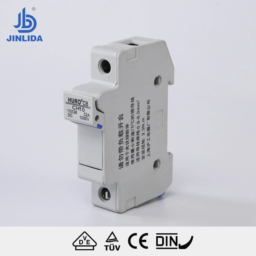 
 Быстро вырезанный водонепроницаемый цилиндрический держатель предохранителя pv dc1000v ch10  