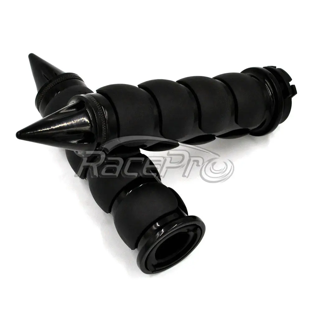 RACEPRO 1 inch Aftermarket Aluminum Motorcycle Throttle Grips with Dual Cable for Harley Davidson Choppers