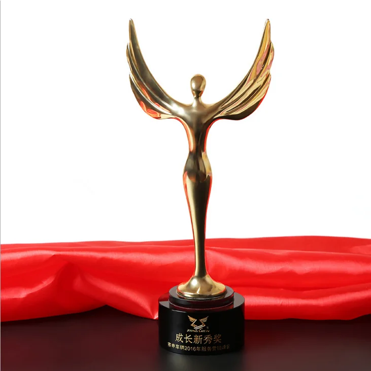 European Popular Style Trophy Cup Metal Gold Foil Product Type Emmy Award Trophy