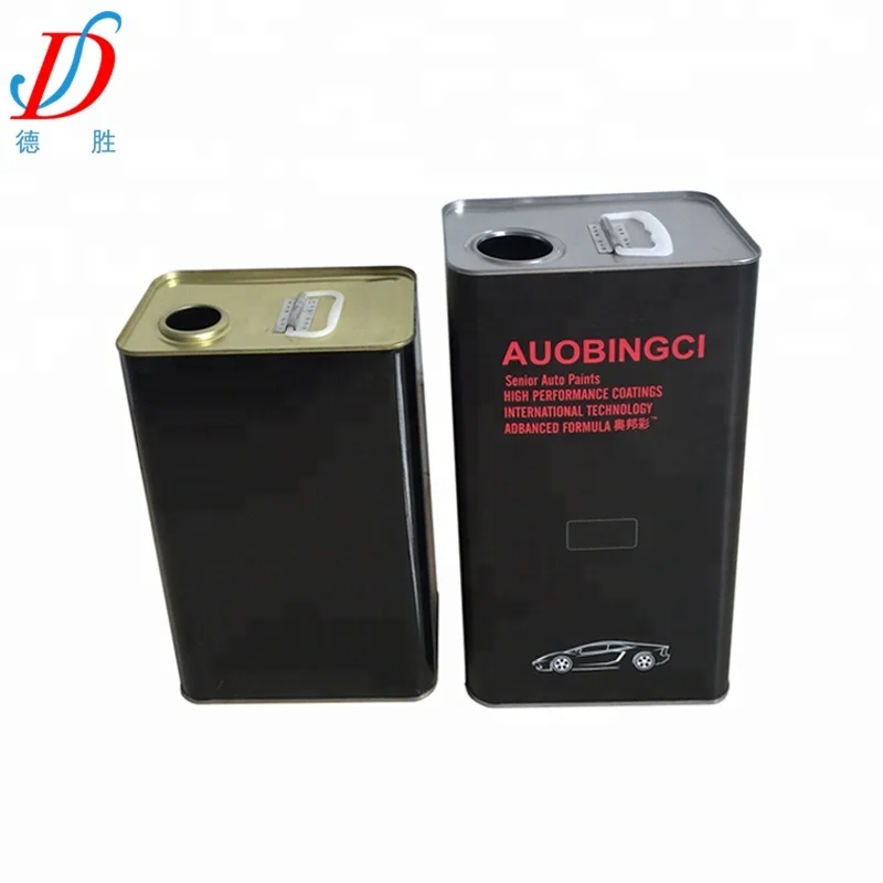 Black Gloss and Matte Finished F-Style Rectangular 4L/1 Gallon Motor Oil tin Cans Customized Available