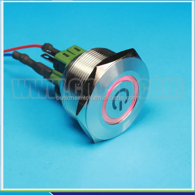 3006 30 мм кольцо illumited антивандальный кнопочный переключатель с символом власти 12 В водонепроницаемые переключатели 12 В