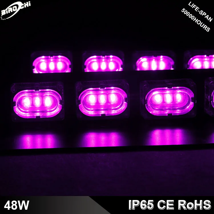 
48W vehicle LED strobe warning visor mounted light bar/LED emergency light 