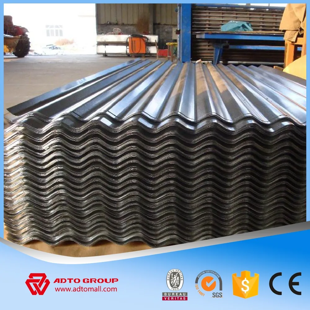 Galvanized corrugated steel sheets for roofing