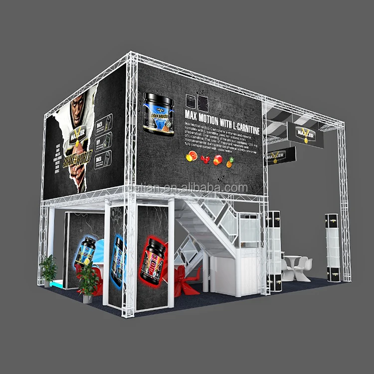 
Detian Offer aluminum truss extrusion profile double deck booth for trade show 