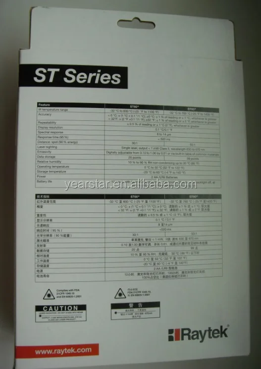Raytek ST60+ Contact temperature gauge with Graphical LCD Display