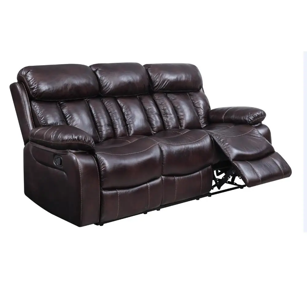 European best selling style 3+2+1 seven seats with soft back cushion seat living room leather recliner sofa set