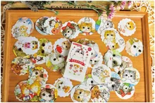 Forest New 40Pcs pack Cute Chunky Cat Diary Label Sticker Pack Decorative Mobile Stickers Scrapbooking DIY