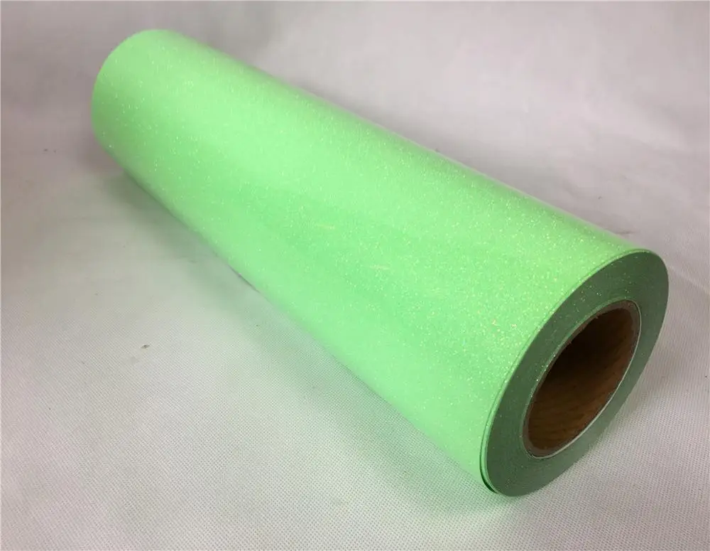 Neon Green Glitter Vinyl Transfer Wholesale Custom Heat Transfer Rhinestone Transfer