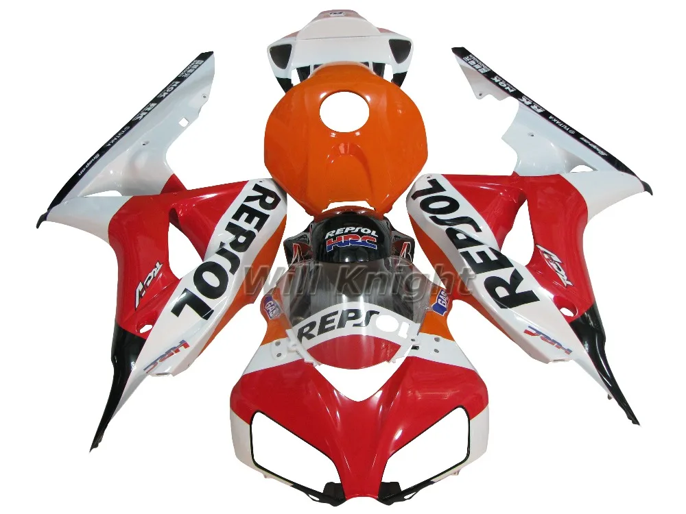 Injection Body Kit for Honda CBR1000RR CBR1000 2006 2007 Red Repsol Edition