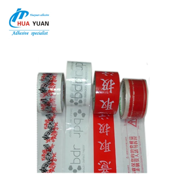 Free Sample transparent BOPP film material high adhesion printable OPP packing tapes for carton sealing