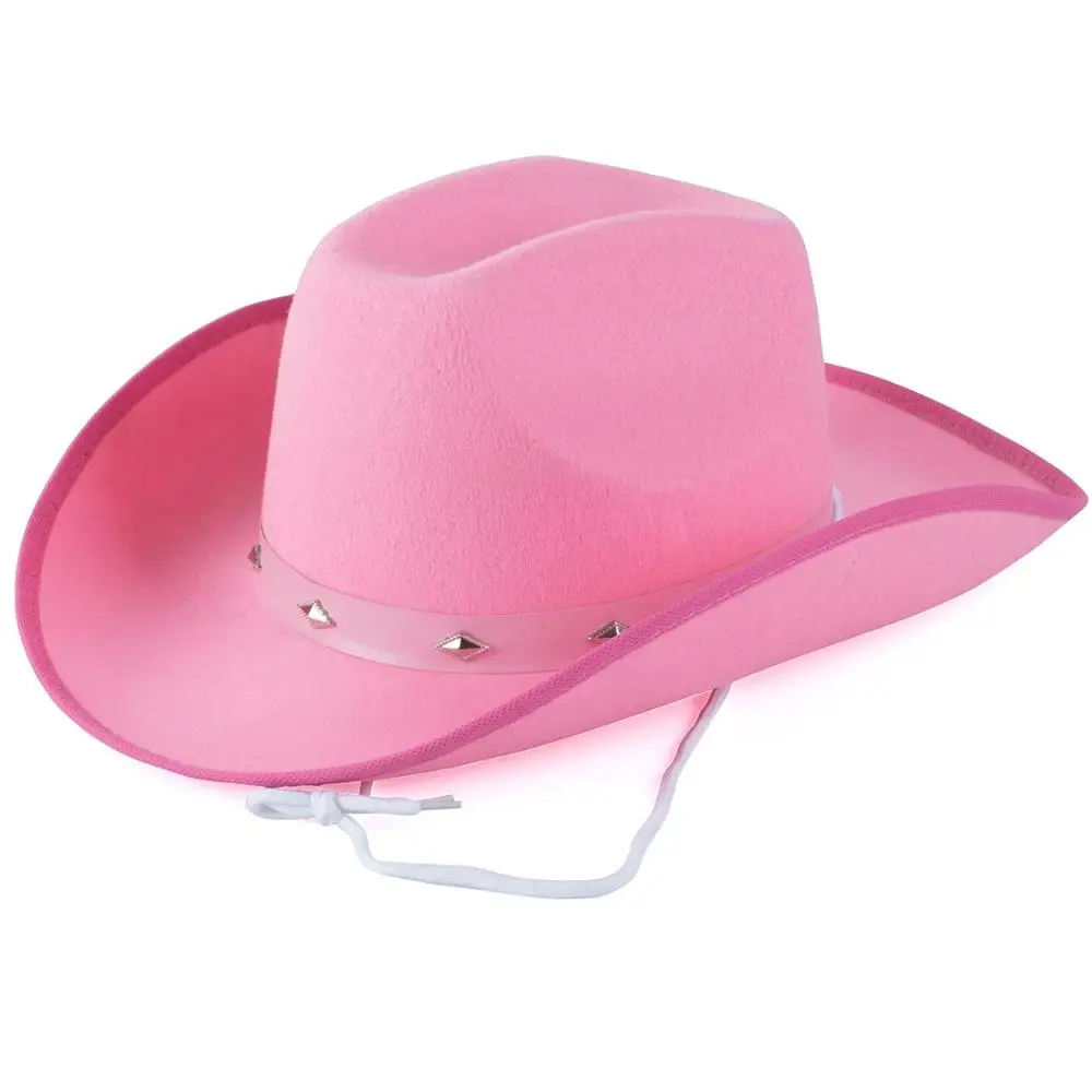 
Pink Cowboy Hat - Studded Cowboy Hat - cowgirl Costume Accessories - Western Cowboy Hat 