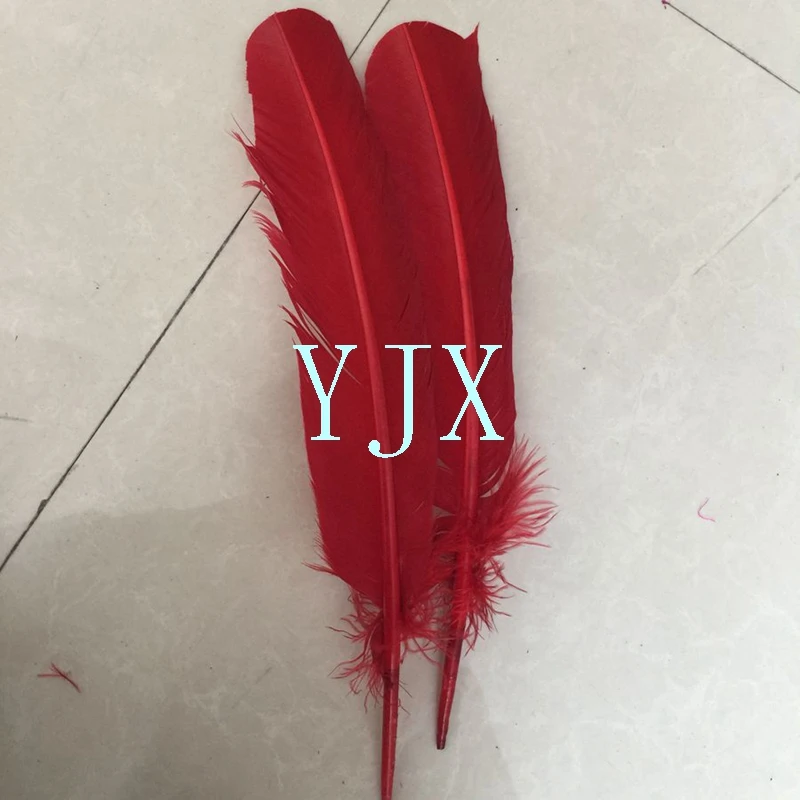 30-33cm wholesale dyed artificial bulk turkey feathers for carnival headdress decorations