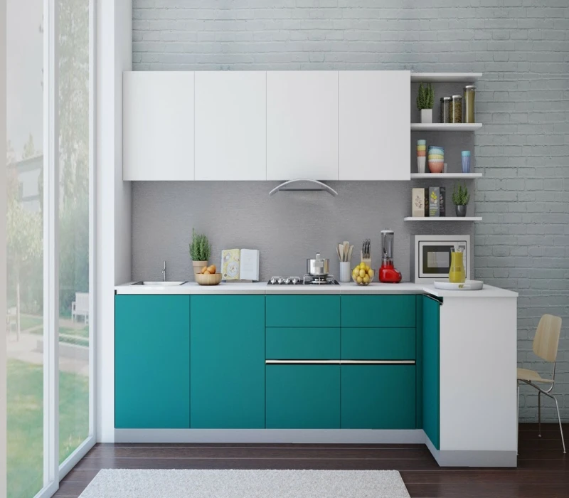 
GuangZhou Bomei Manufacturers Imported Painting Kitchen Cabinet For The Project Simple Design 