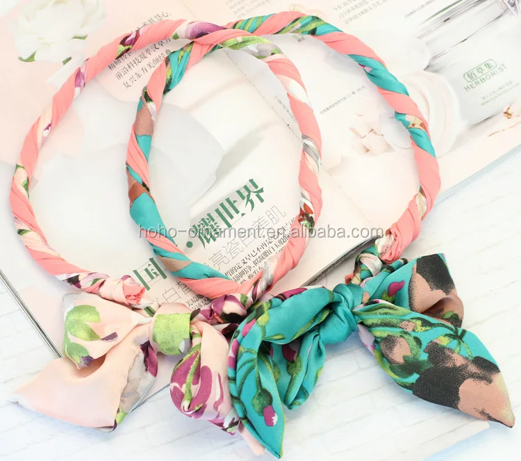 
Крупный бант для волос, тканевая повязка на голову с цветочным принтом, разные типы, повязка на голову 