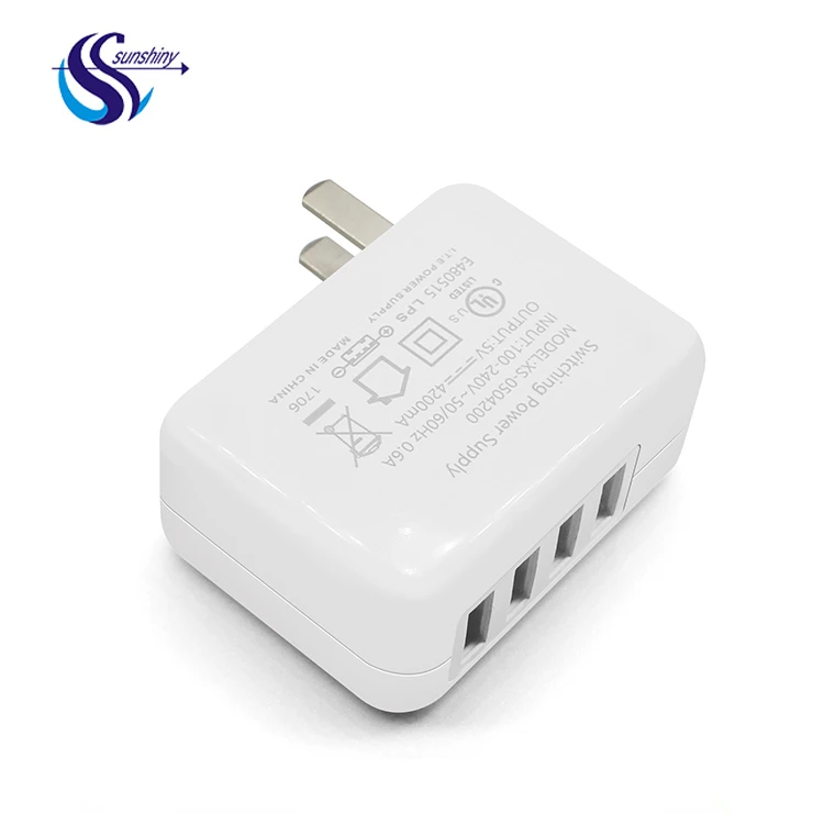 24 Вт белый 2 4 порта Путешествие адаптер питания 5 В 4.2A 4.8A складной USB зарядное устройство для мобильного телефона