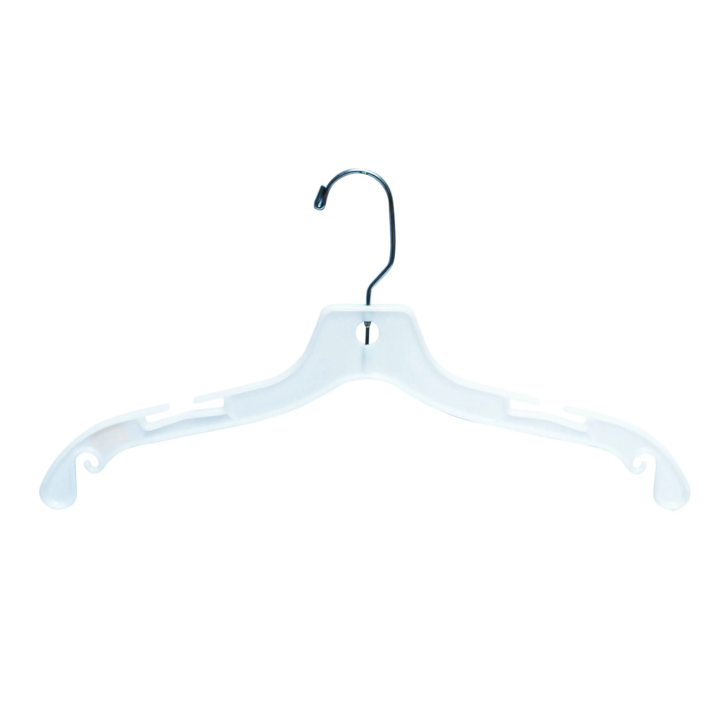 crystal plastic dress hanger with swivel hook and nonslip slots