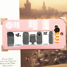 Black White Cute Mouse child Nail Arts Nail Sticker Waterproof Nail Decal Sticker Gel Polish French