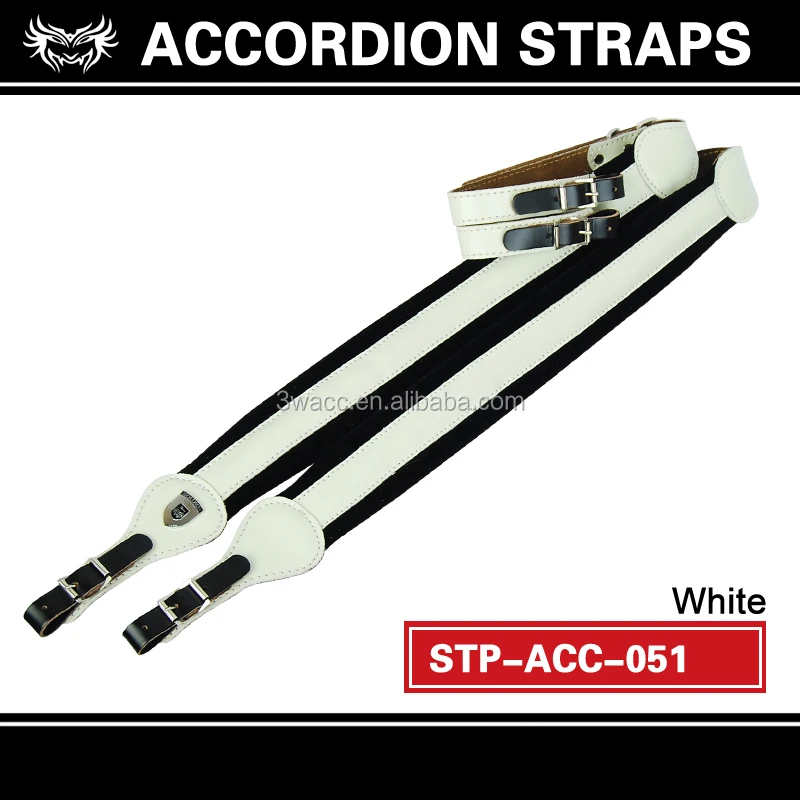 Padded leather accordion strap /leather strap