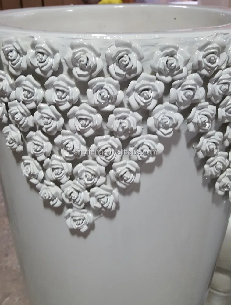 Craft Resin Vase Art Resin Flower Moon Cup Vase Carving Vase For Wholesale Factory