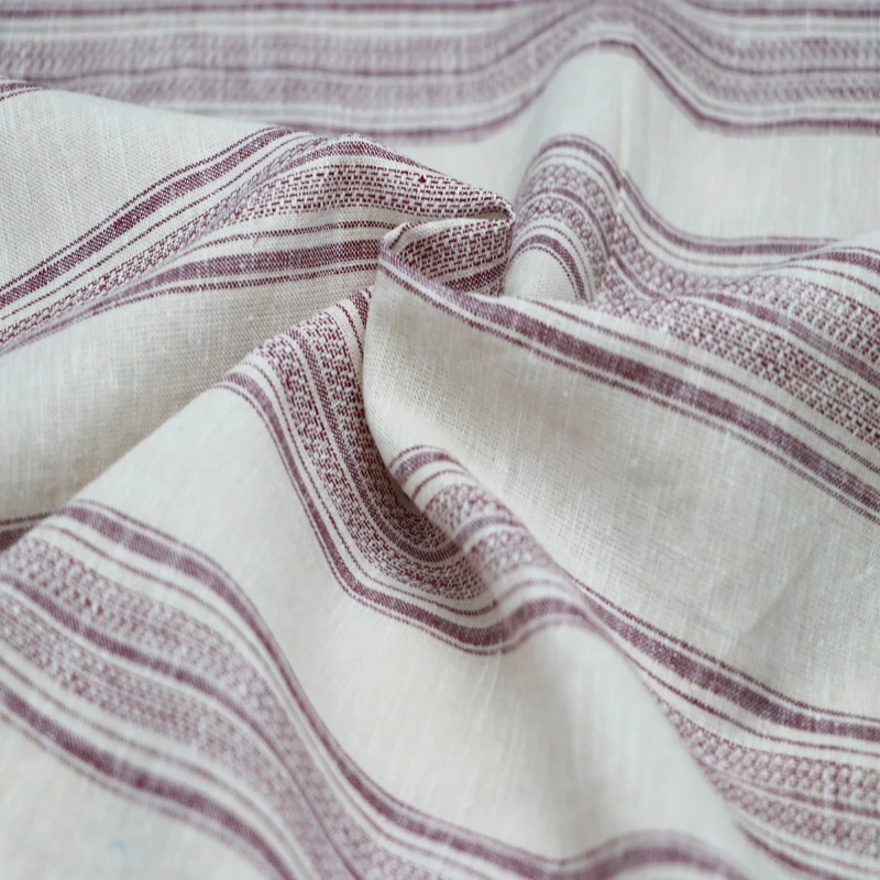 Wholesale Custom Linen Cotton Fabric Roll for woman dress