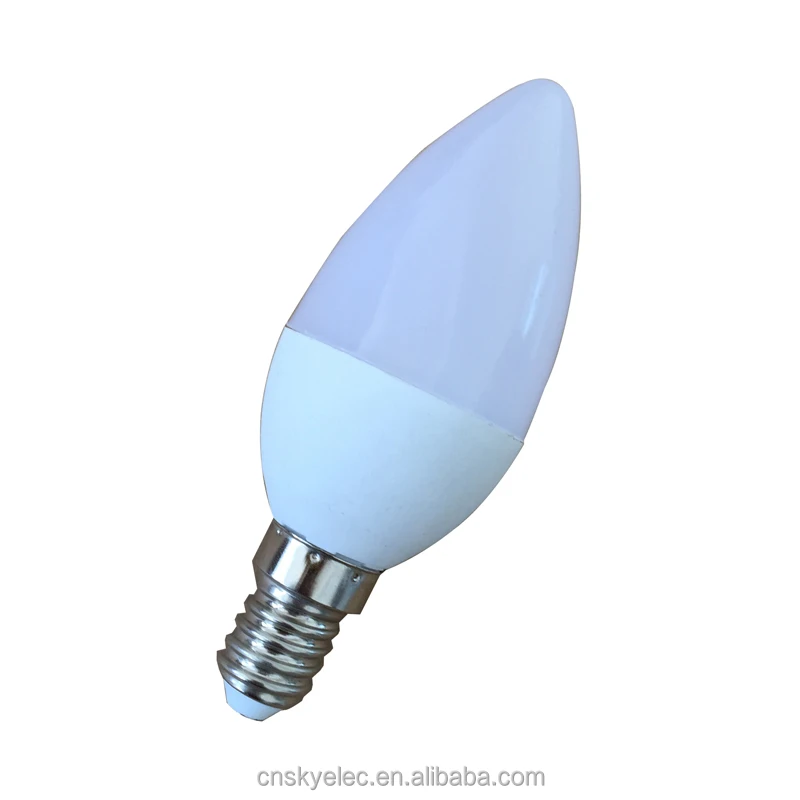 sky factory c37 led candle 5w e14 e27 37x104mm dimmable 110v 230v 85-265v 10pcs5630smd led candle with high lumen light bulb