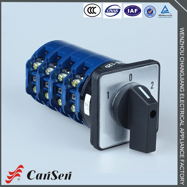 LW26-125 1-0-2 4P 125A custom 2 3 4 5 6 7 positions rotary switch