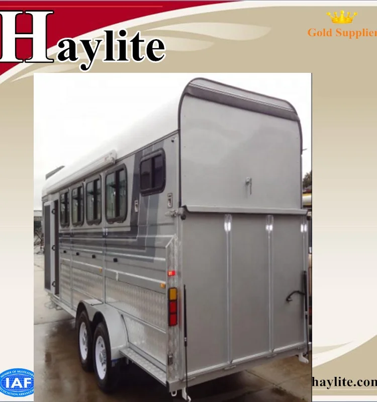 Australia standard Chinese imported gooseneck horse floats trailer with living area