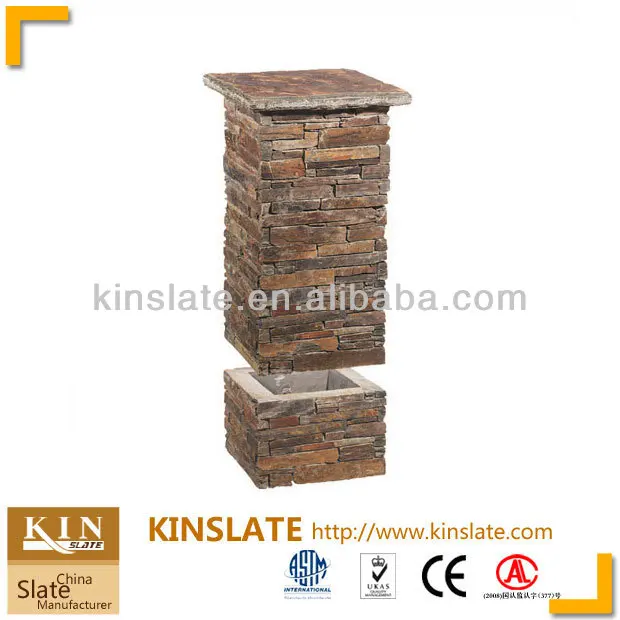 
American real eatate slate Indoor Stone pillar slate 