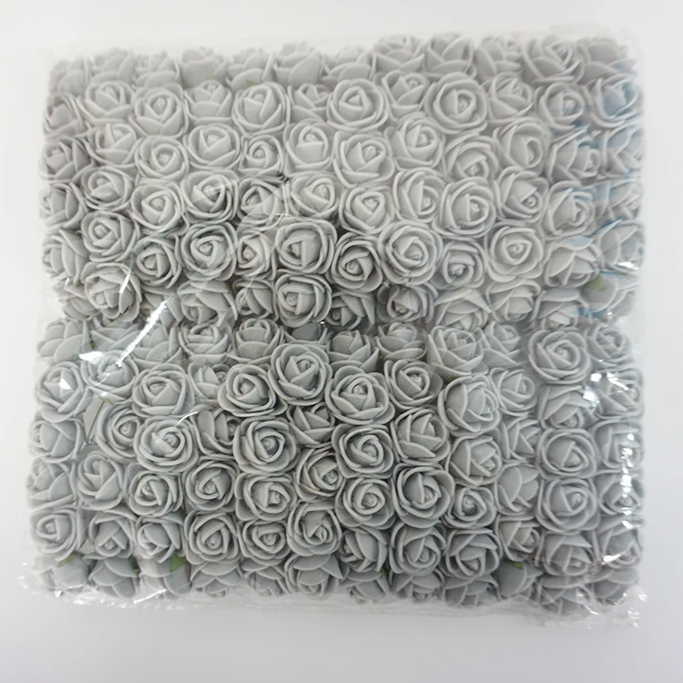 
Amazon Hot Sale Colors Rose DIY 144 PCS heads Artificial Flowers Wedding Bride Bouquet PE Foam Home Decor In Stock 