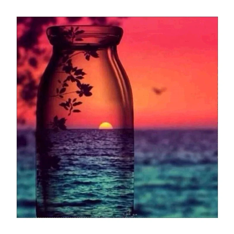 DIY Glass Landscape Diamond Painting