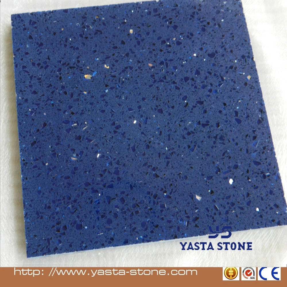 Glitter Quartz Flooring Blue Quartz Mirror Fleck Tiles