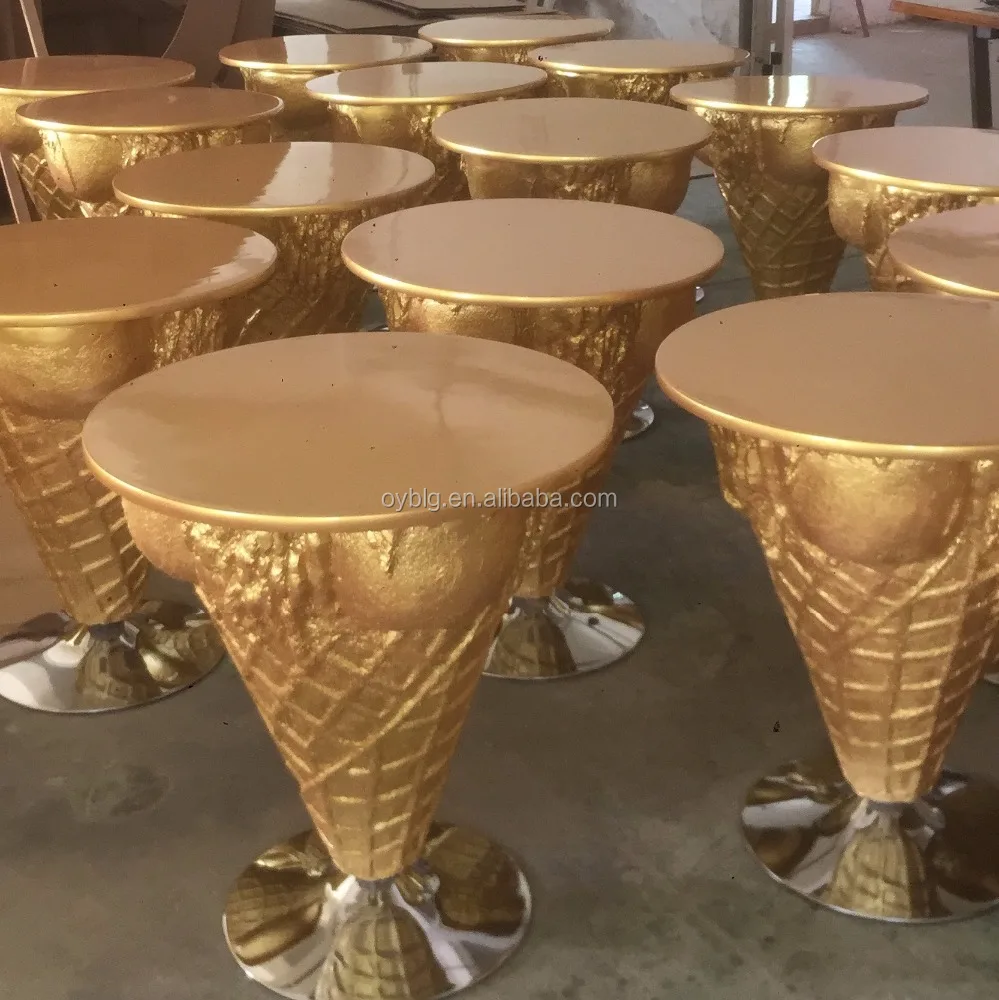 ice cream shaped fiberglass rubbish bin for shopping mall decoration