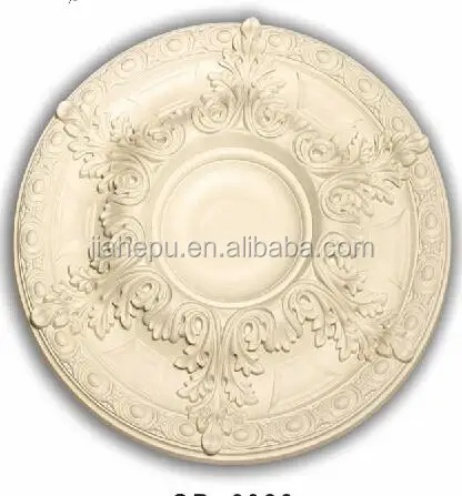 
hot selling PU /polyurethane decorative customized gold painting color ceiling rose ceiling medallion for interior decoration 