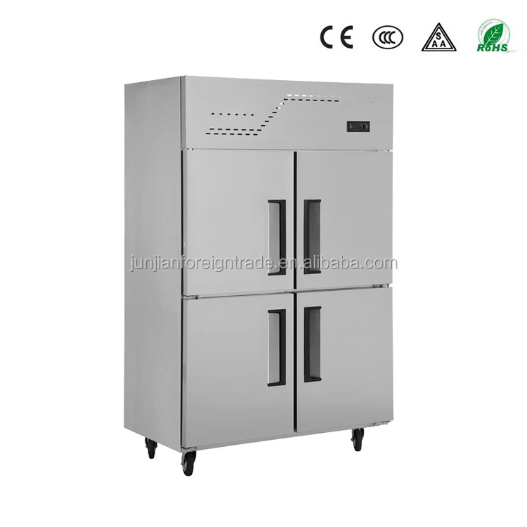 Catering equipment static or ventilated cooling system upright stainless steel commercial heavy duty refrigerator for restaurant