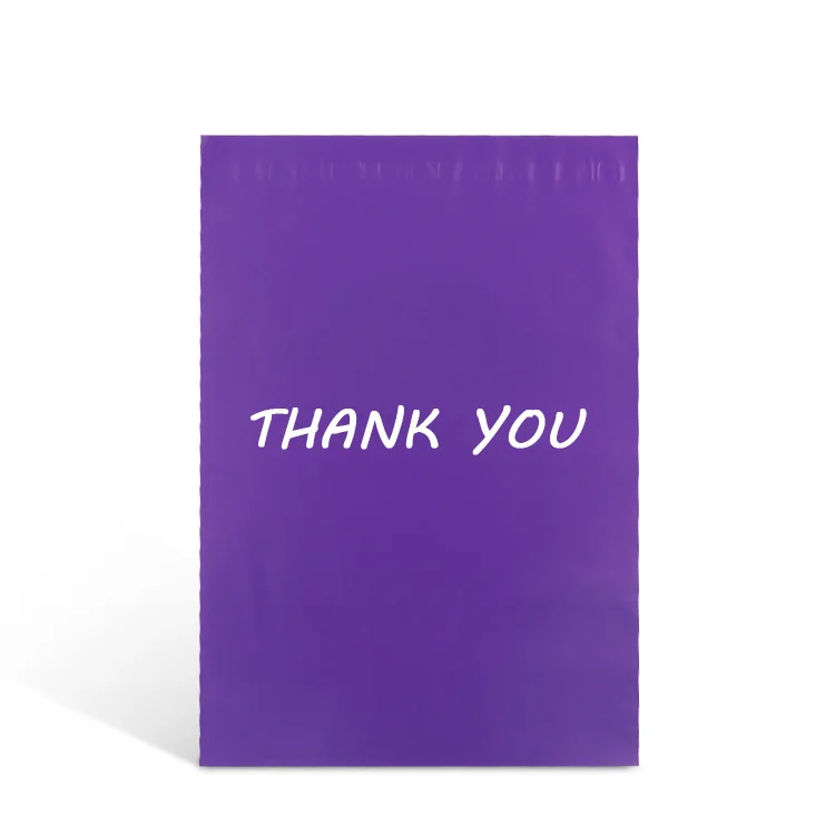 high quality custom printed thank you logo purple poly mailers shipping packaging bags for post envelopes