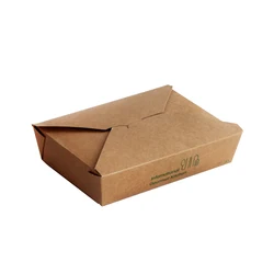 Disposable Biodegradable Brown Kraft Paper Take Away fast food gift Recycle boxes