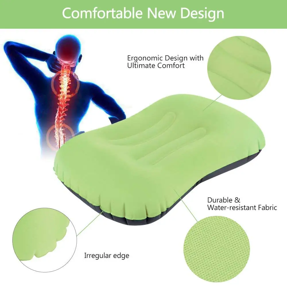 Portable Inflatable air camping pillow  Camping Pillows for Sleeping
