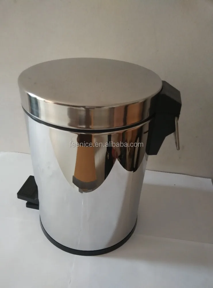 304 stainless steel standing waste bin with pedal