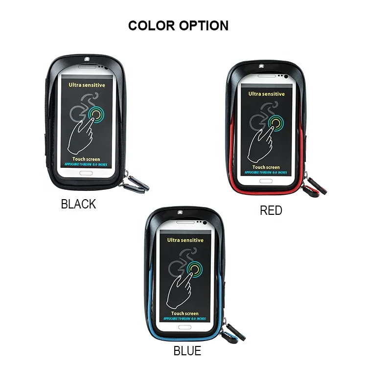 WHEEL UP Universal 6.5 Inch Waterproof Bicycle Handlebar Phone Holder Mobile Phone Bag Holder For Bike