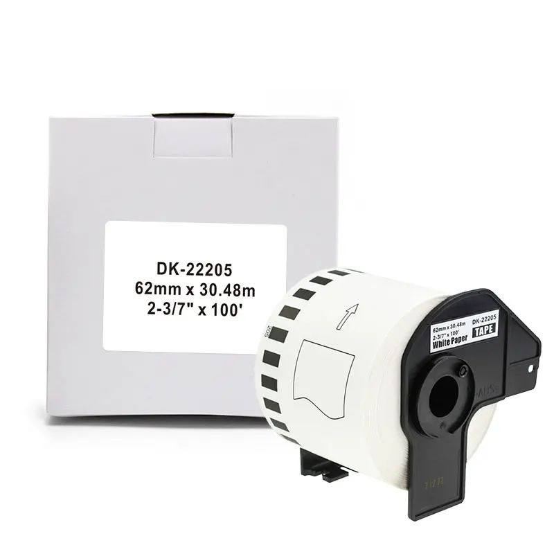 Dk-22205 Совместимость Непрерывная длина белая бумажная лента для брата dk-2205