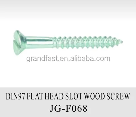 DIN97 slotted flat head woodscrew